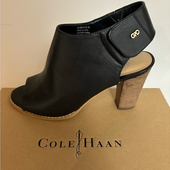 Cole Haan Wrey Leather Sling Back Bootie Size 8.5 - Picture 4 of 10